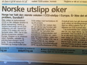 Innlegg i VG 26. juni